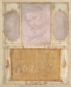 Página do "Livro de Desenhos" de Botticelli Giorgio Vasari with drawings by Filippino Lippi and Raffaellino del Garbo