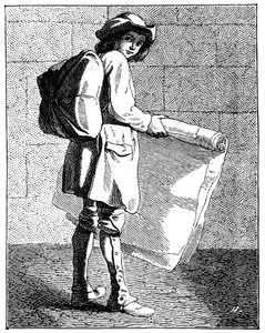 O Vendedor de Impressão, 1737-1742. de Bouchardon