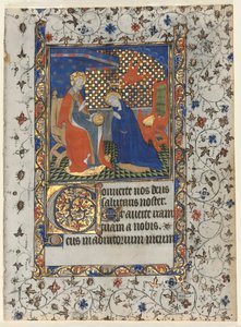 Bifolio de um livro de horas: Coroação da Virgem, c. 1415 de Boucicaut Master