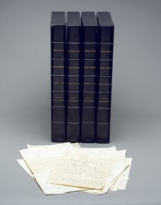 Manuscrito digitado original de Bram Stoker de &39;Drácula&39; (impressão) de Bram Stoker