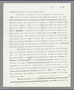 Página 539, Capítulo 27, A passagem excluída que descreve a destruição do castelo do Drácula, do manuscrito digitado original de Bram Stoker de &39;Drácula&39; (impressão) de Bram Stoker
