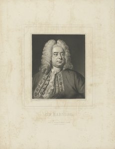 Retrato do compositor Georg Friedrich Haendel 1685-1759, c. 1840