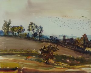 Clima de outono, 1980 (wc no papel) de Brenda Brin Booker