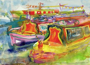 Barcos de Canal, 1989 (wc no papel)