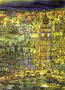 Westminster (wc e mídia mista no papel) de Brenda Brin Booker