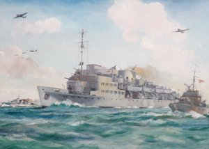 HMS Prins Albert a caminho de Dieppe com o comando n ° 4, 19 de agosto de 1942 de Brian Joseph Mullen