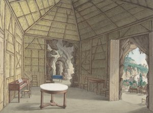 Sala de jantar, Villa Barbaja, Nápoles, 1800-1870. de British Anonymous 19th Century.