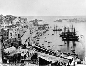 Entrada, grande, porto, malta, c.1880 de British Photographer