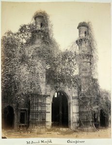 Mahmud Masjid (Nagina Masjid), Champaner, c.1875 (foto em preto e branco) de British Photographer