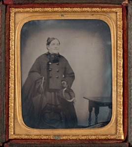 Retrato de uma mulher,c. 1860 (foto) de British Photographer