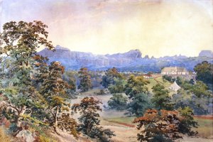 Uma herdade num vale (aguarela) de British School