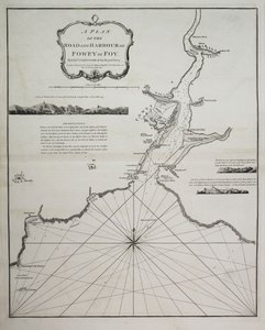 Um plano da estrada e do porto de Fowey ou Foy pelo tenente James Cook da Marinha Real de British School