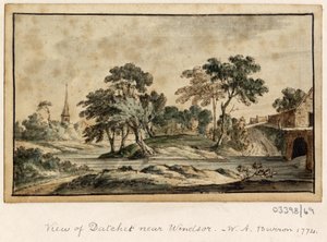 Uma série de esboços, vistas na Grã-Bretanha, no Continente e na América 1772-1778 (aguarela) de British School