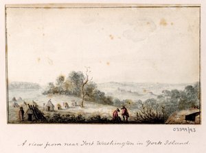 Uma série de esboços, vistas na Grã-Bretanha, Continente e América 1772-1778 (aguarela) de British School