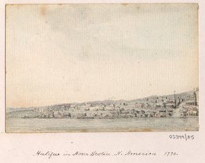 Uma série de esboços, vistas na Grã-Bretanha, Continente e América 1772-1778 (aguarela) de British School
