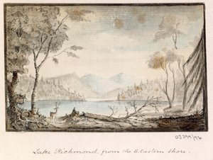 Uma série de esboços, vistas na Grã-Bretanha, Continente e América 1772-1778 (aguarela) de British School