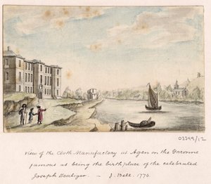 Uma série de esboços, vistas na Grã-Bretanha, Continente e América 1772-1778 (aguarela) de British School