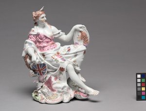 Britannia, fábrica de porcelana de Longton Hall, c.1756 de British School