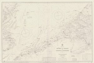 Mapa da zona de Dover e Calais a Orfordness de British School