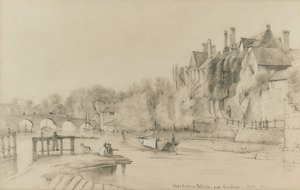 Palácio e ponte do arcebispo de Maidstone de British School