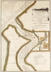 Mapa do rio Hoogly, c.1777 (gravura) de British School