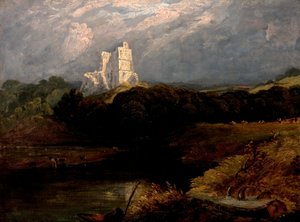 Castelo de Norham, Northumberland (petróleo sobre tela) de British School