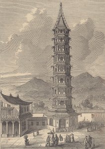 Torre de porcelana de Nanjing (gravura) de British School