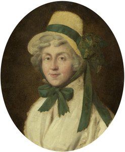Retrato de Hannah More, c.1800 (óleo sobre cartão de papel) de British School