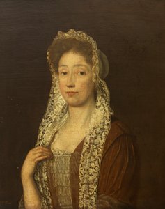 Retrato de uma Senhora com Renda e Cordas de British School
