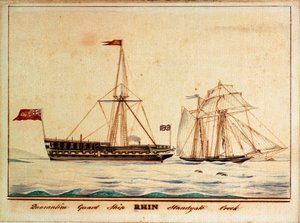 Navio da Guarda de Quarentena "Rhin" Standgate Creek de British School
