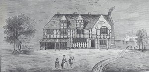 Stratford-on-Avon: Casa de Shakespeare (gravura) de British School