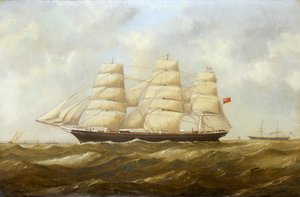 O navio "Halloween" (1870) a navegar de British School
