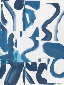 Abstrato em Azul Dinâmico