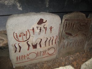 O Túmulo do Rei perto de Kivik Kungagraven, 1 Metade do 2º milénio a.C. de Bronze Age culture