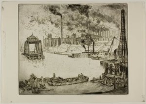 Chicago - Construtores de Pontes de Bror Julius Olsson Nordfeldt