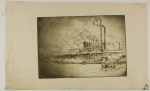 Chicago - Bubbly Creek, 35th St e River de Bror Julius Olsson Nordfeldt