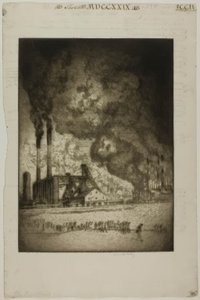 Chicago - Cinco horas - Rua 92 de Bror Julius Olsson Nordfeldt