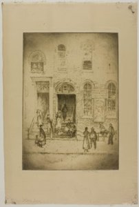 Chicago - Little Italy, Grand Ave de Bror Julius Olsson Nordfeldt