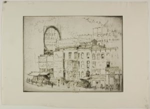 Chicago - Park Row de Bror Julius Olsson Nordfeldt