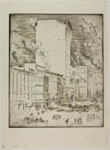 Chicago - Rua State de Bror Julius Olsson Nordfeldt