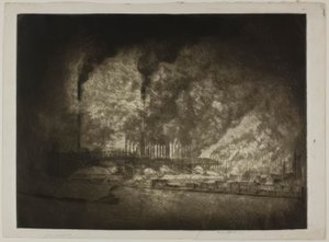 Chicago - Illinois Steel Co., Rua 92 de Bror Julius Olsson Nordfeldt