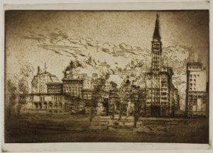 Chicago - A Torre Montgomery Ward de Bror Julius Olsson Nordfeldt