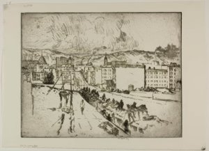 A névoa que se aproxima de Bror Julius Olsson Nordfeldt