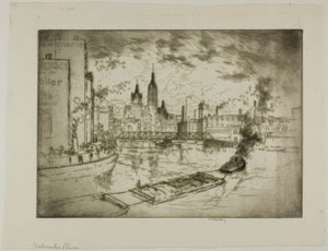 O rio Milwaukee de Bror Julius Olsson Nordfeldt