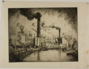 Sem título (South Deering - Margem Esquerda) de Bror Julius Olsson Nordfeldt