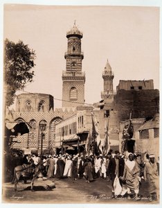 Festa nas ruas do Cairo - fotografia dos irmãos Zangali, final do século XIX