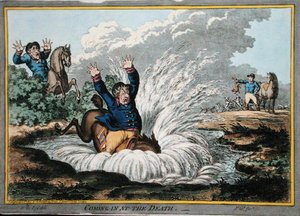 Vindo na Morte, gravado por James Gillray (1757-1815) publicado por Hannah Humphrey em 1800 (gravura colorida à mão)