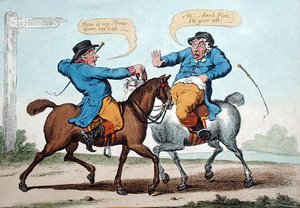 Cada Rogue é um Covarde, publicado por Hannah Humphrey em 1801 (gravura colorida à mão)