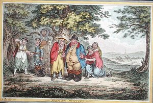 Fortune Hunting, gravada por James Gillray (1757-1815) publicada por Hannah Humphrey em 1804 (gravura colorida à mão)