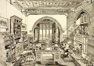 Vista Interior de uma Biblioteca